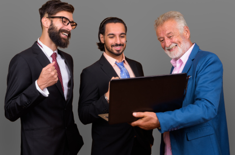 men with a laptop